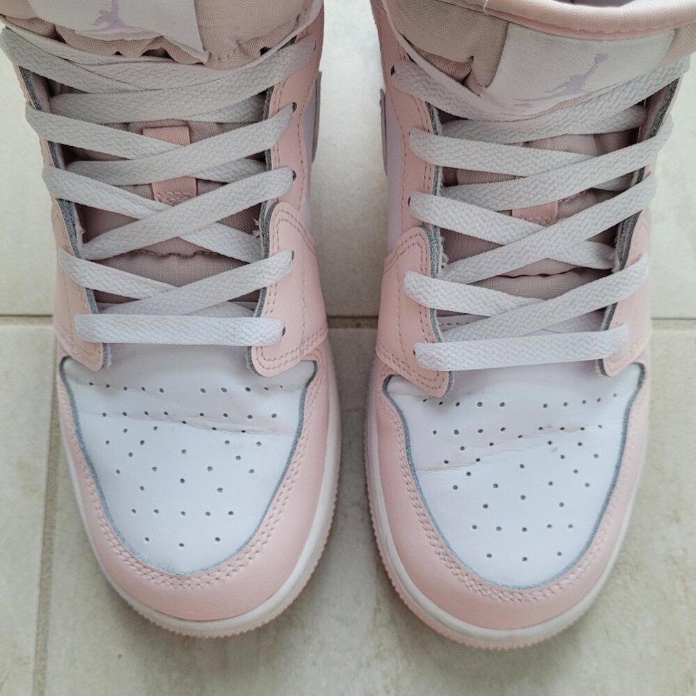 Nike Air Jordan 1 Mid GS Pink Wash Violet Frost Size 7Y/8.5W - Picture 10 of 12